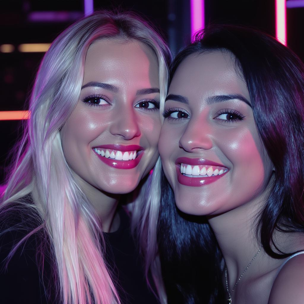 2 happy women smiling