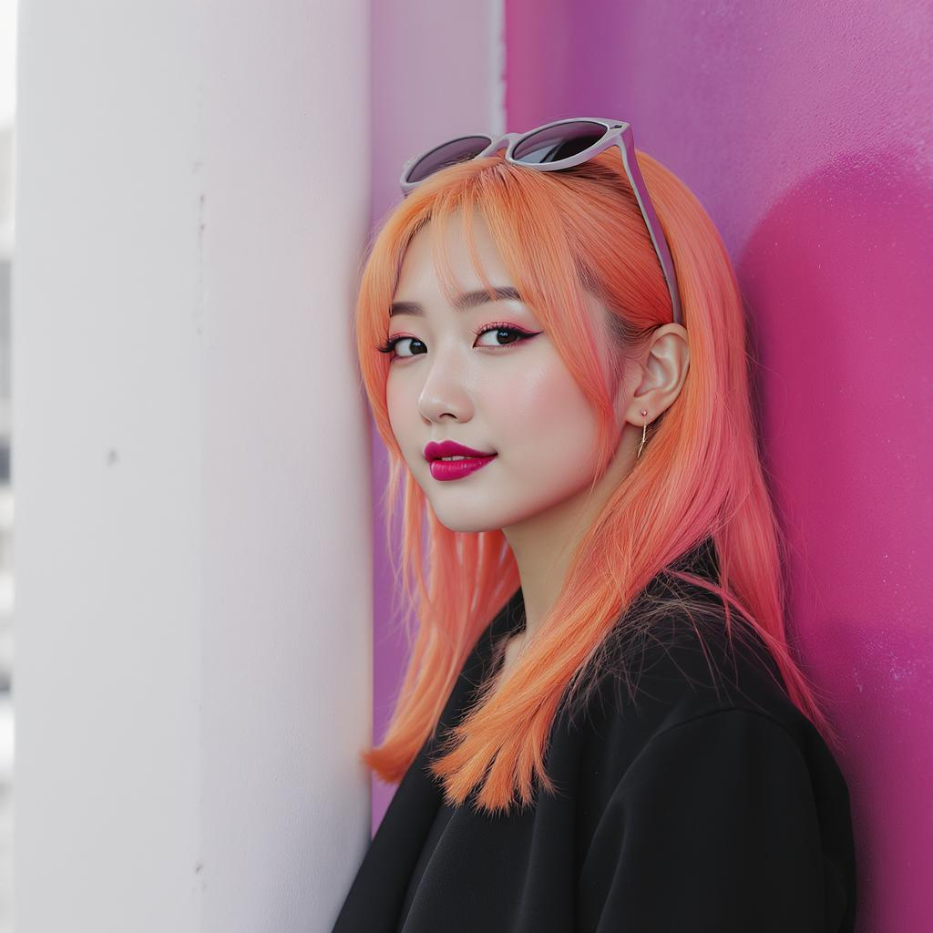 Orange haired woman